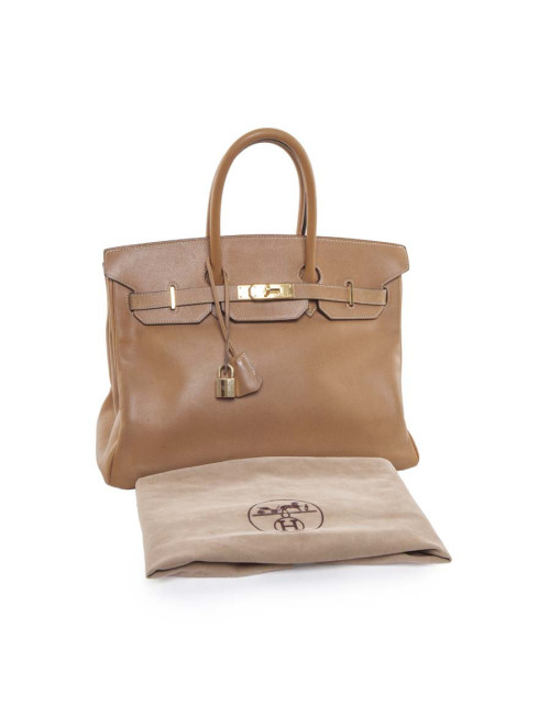 Birkin 35 HERMES cuir courchevel gold 