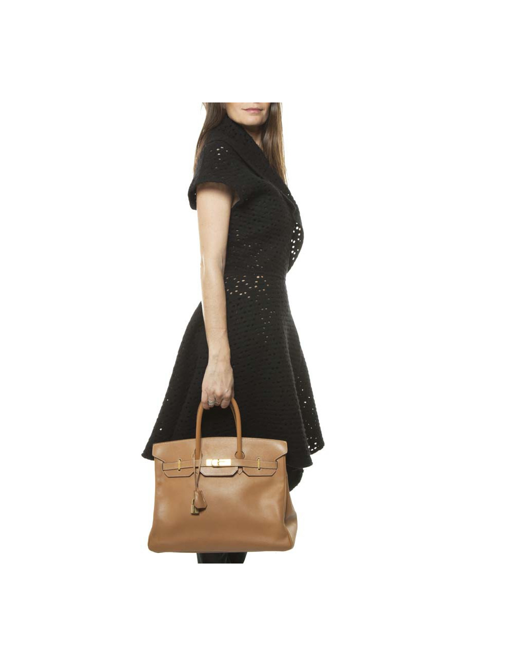 Birkin 35 HERMES cuir courchevel gold 