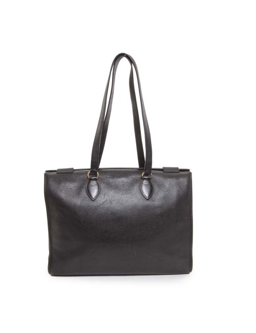 HERMES vintage stachel bag in black grained leather