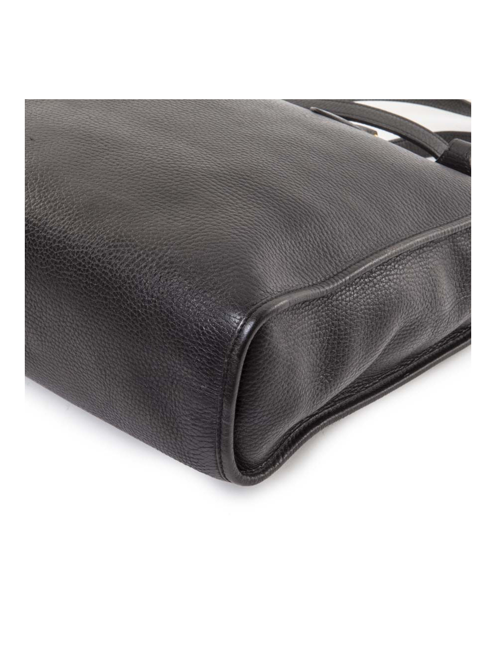 HERMES vintage stachel bag in black grained leather
