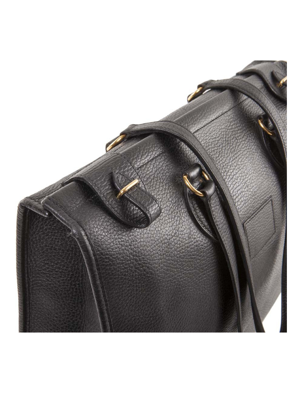 HERMES vintage stachel bag in black grained leather