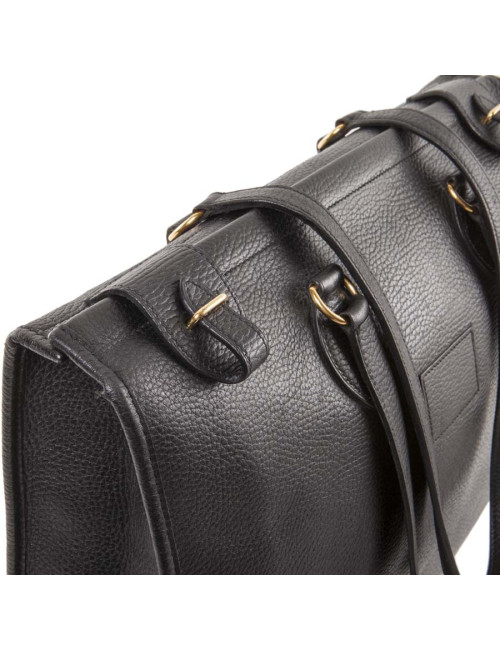 HERMES vintage stachel bag in black grained leather