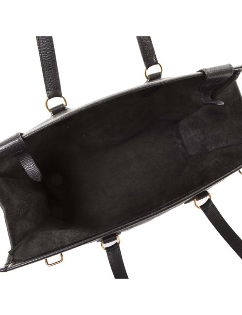 HERMES vintage stachel bag in black grained leather