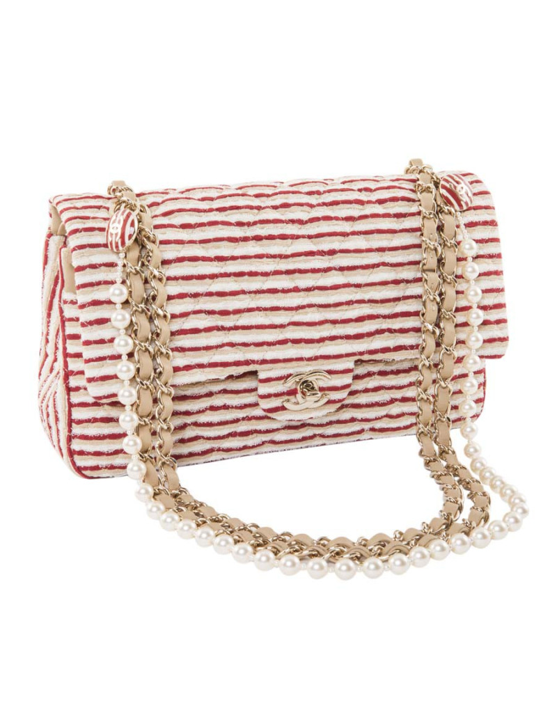 Bag CHANEL timeless chain jewel pearls pearly