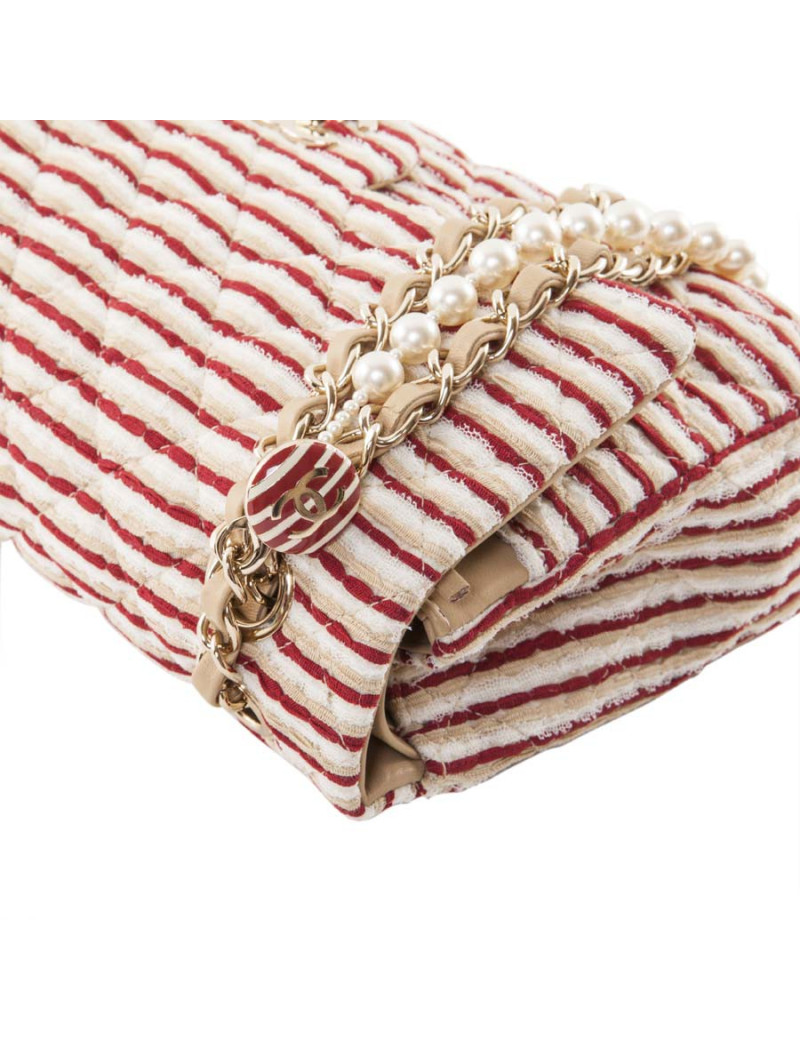 Sac CHANEL timeless chaine bijou perles nacrées