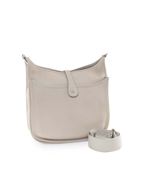 II taurillon clemence leather HERMES Evelyne bag