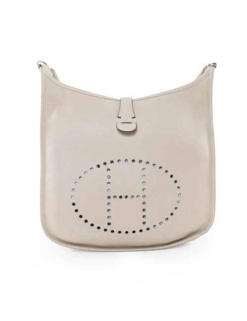 II taurillon clemence leather HERMES Evelyne bag
