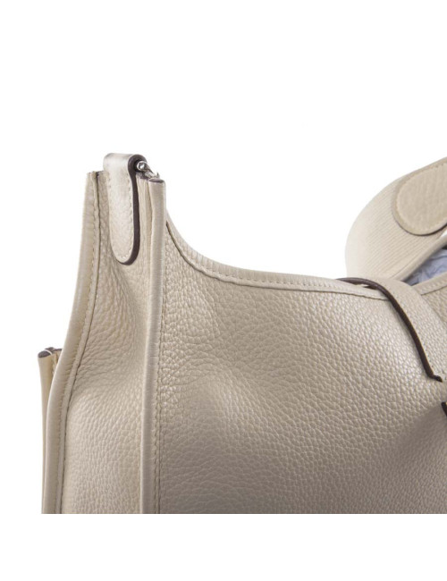 II taurillon clemence leather HERMES Evelyne bag