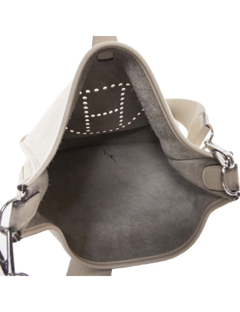 II taurillon clemence leather HERMES Evelyne bag