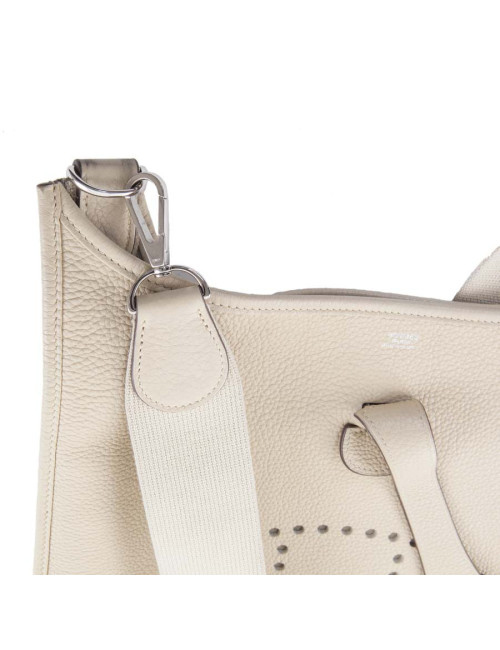II taurillon clemence leather HERMES Evelyne bag