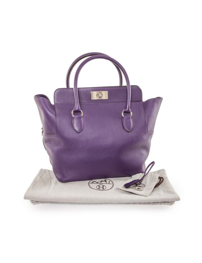 Sac toolbox HERMES cuir swift violet