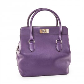 Toolbox HERMES swift purple leather bag