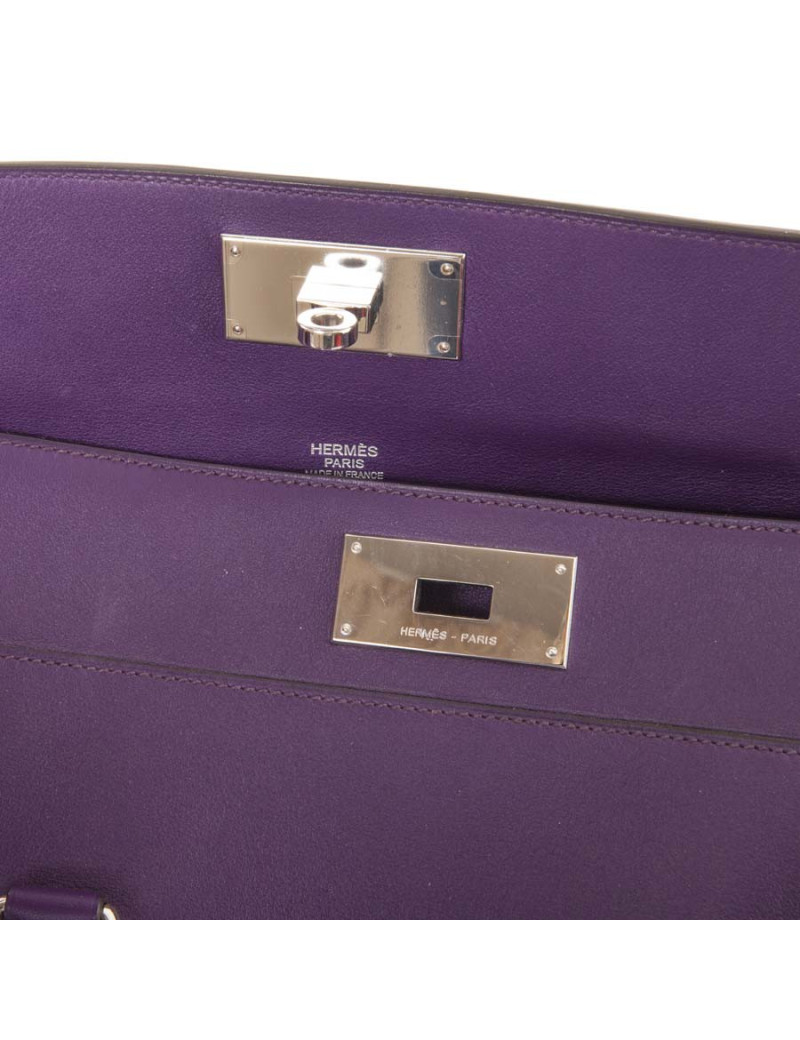 Sac toolbox HERMES cuir swift violet