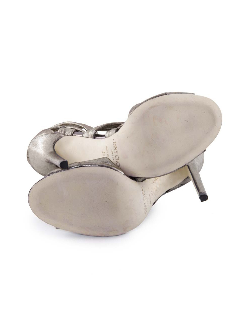 Sandales hautes JIMMY CHOO T39,5 argenté