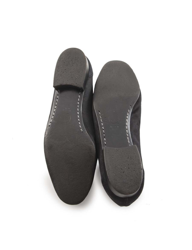 Ballerines couture  CHANEL satin noir vintage