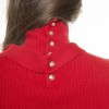 CHANEL T38 red Cashmere Turtleneck