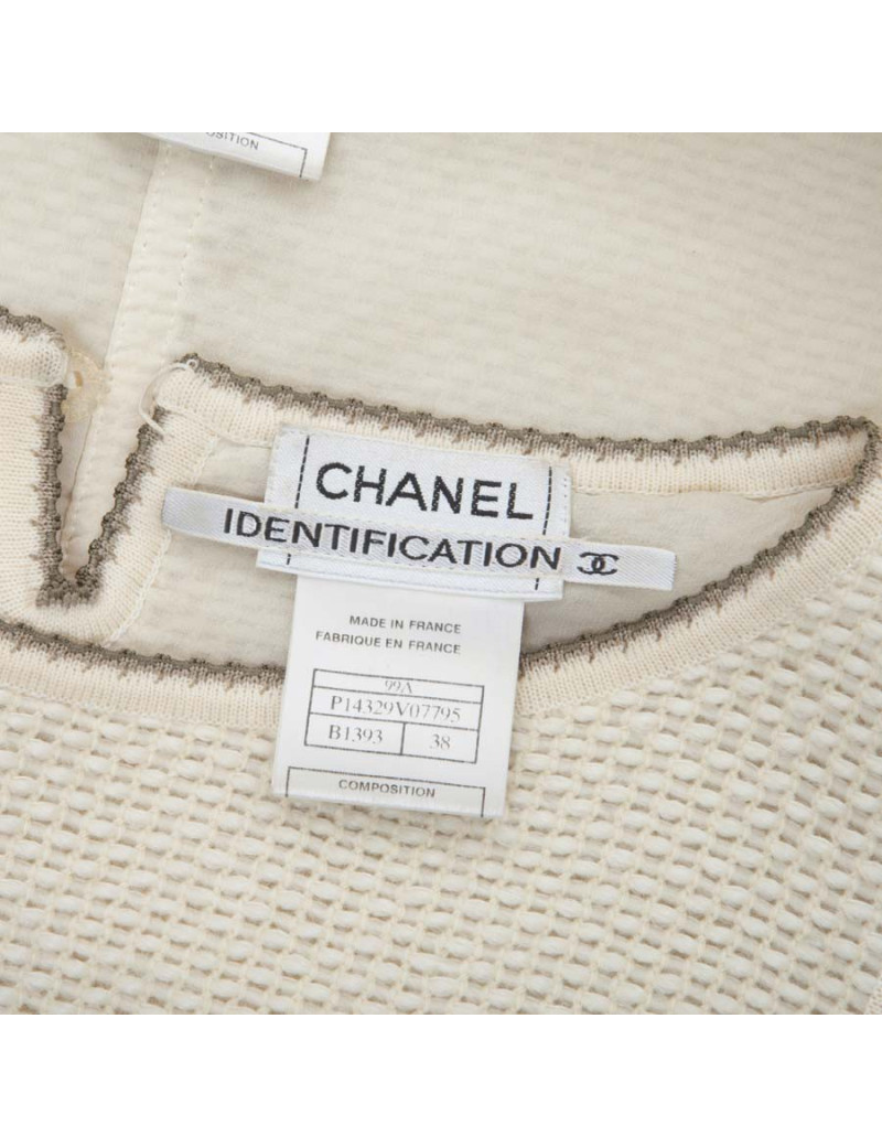 Twin set CHANEL T38 laine beige
