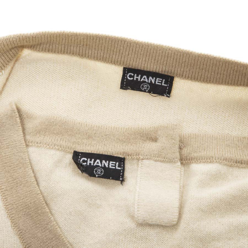 Twin set CHANEL T 38 cream cashmere