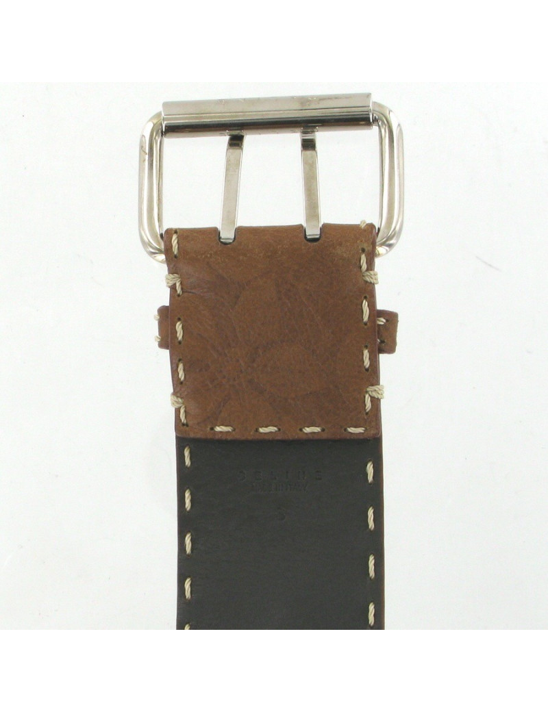 Ceinture CELINE en cuir embossé marron