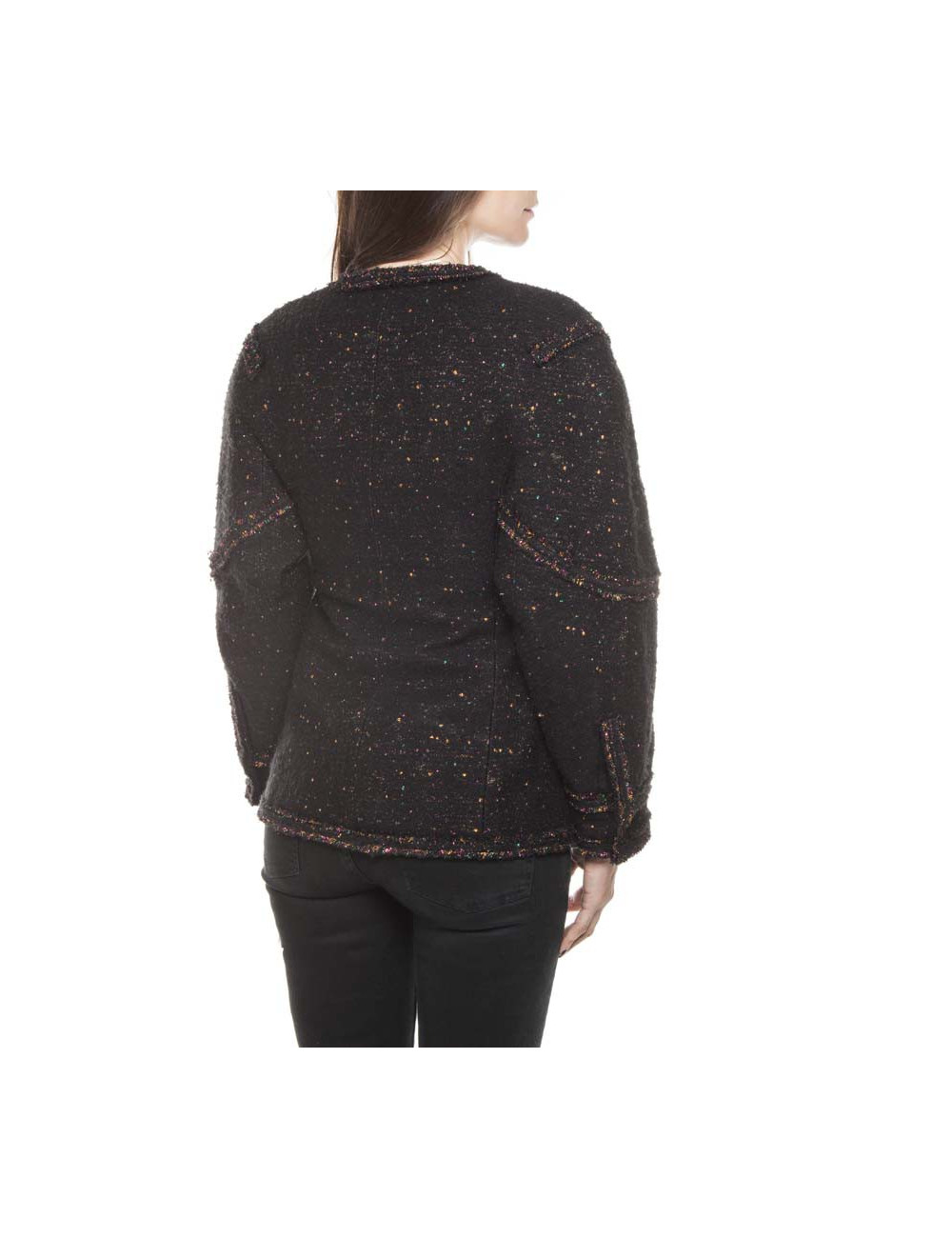 Veste CHANEL T  noire à paillettes