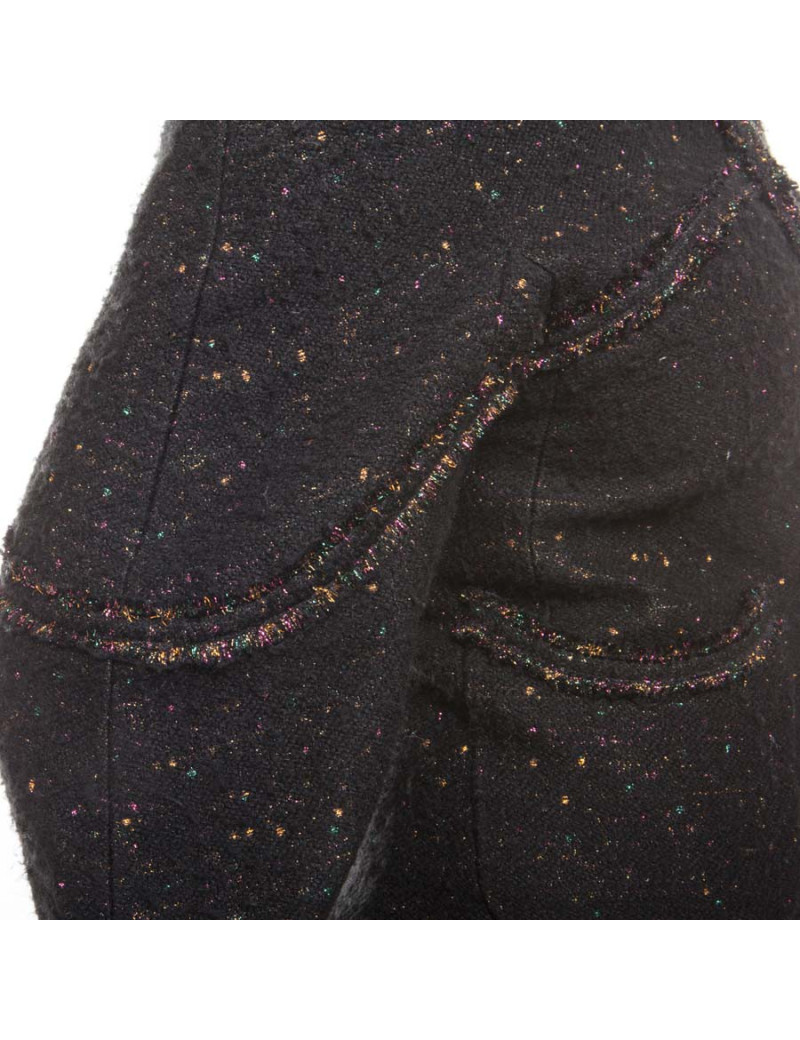 CHANEL T 36/38 black jacket with sequins