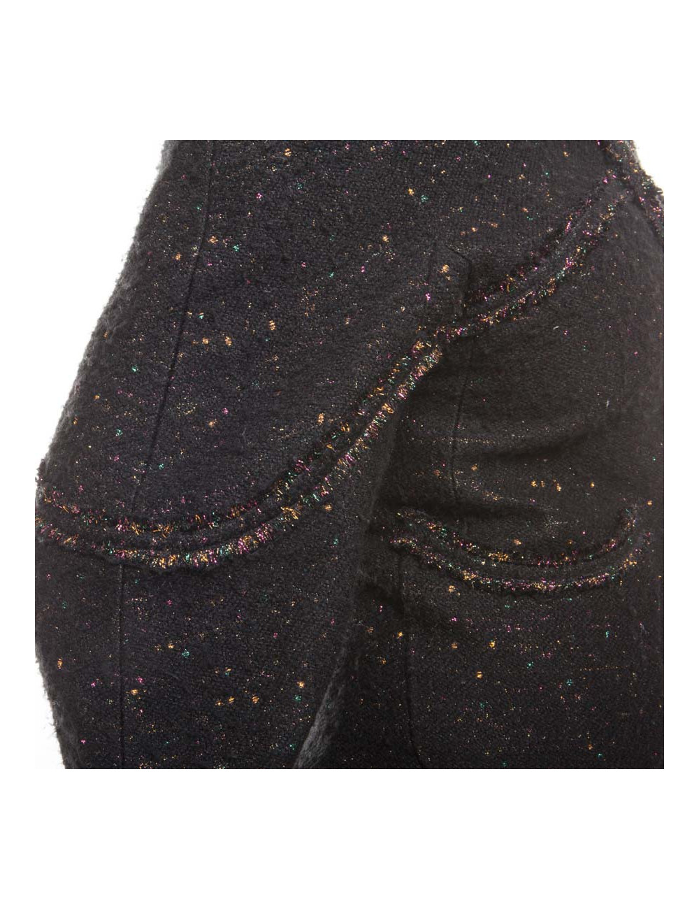 Veste CHANEL T  noire à paillettes