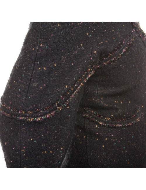 Veste CHANEL T  noire à paillettes