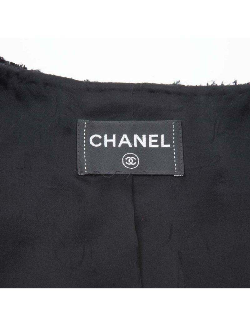 CHANEL T 36/38 black jacket with sequins