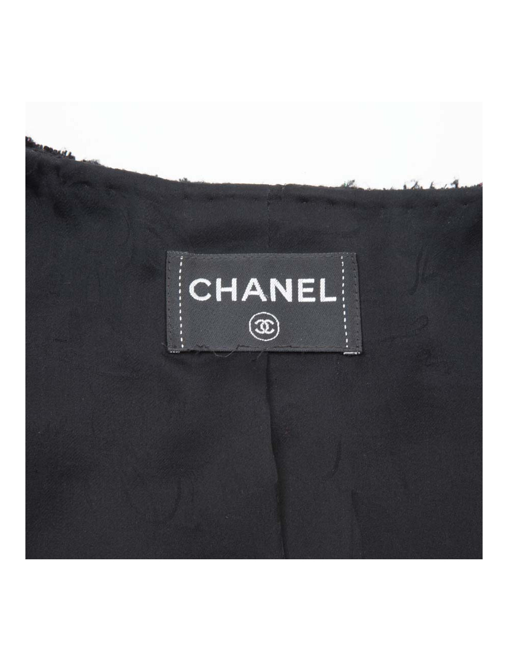 Veste CHANEL T  noire à paillettes