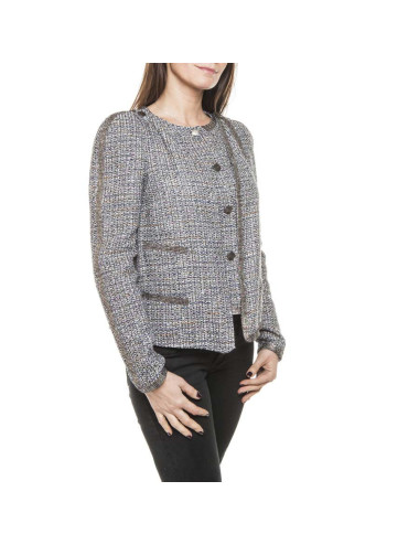 CHANEL 'Paris-Bombay' jacket in gray tweed size 38EU 2