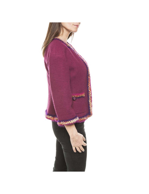 CHANEL T 34 jacket and blouse patterns geometric fuchsia
