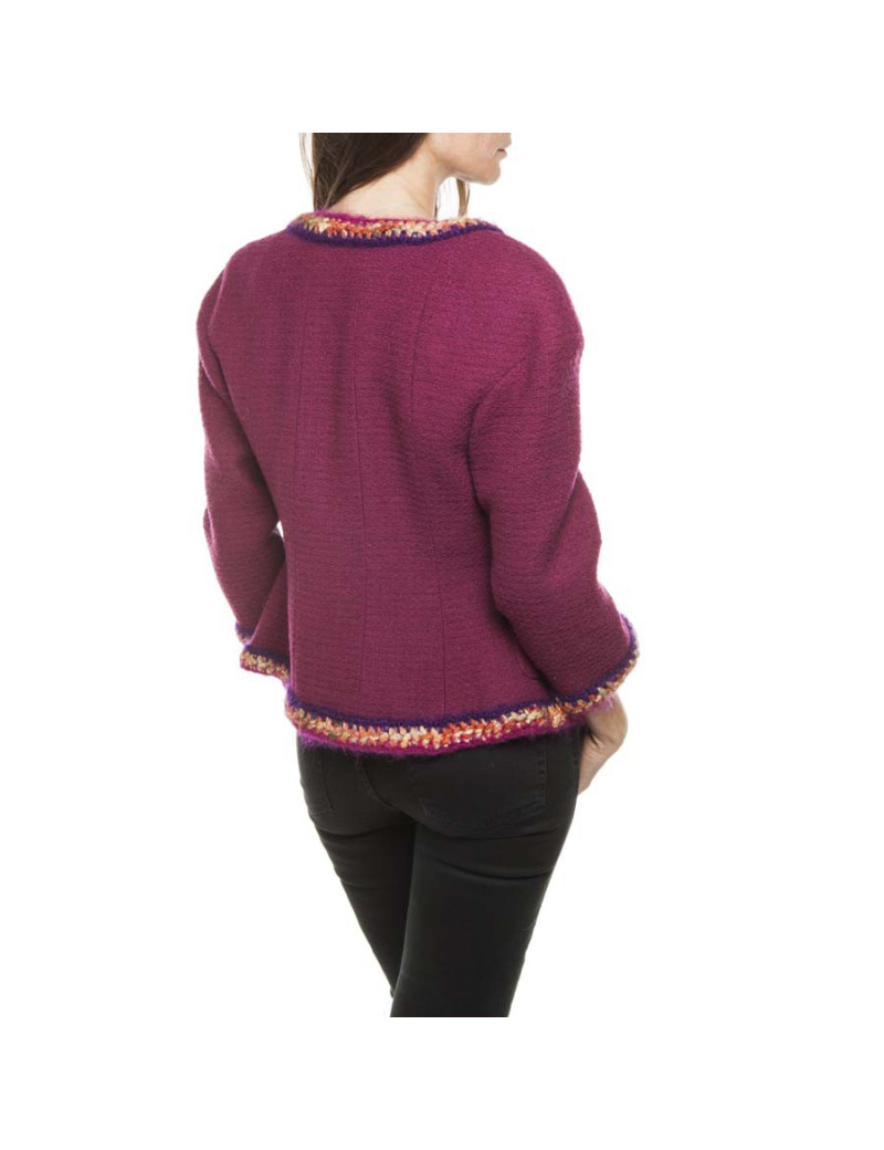 CHANEL T 34 jacket and blouse patterns geometric fuchsia