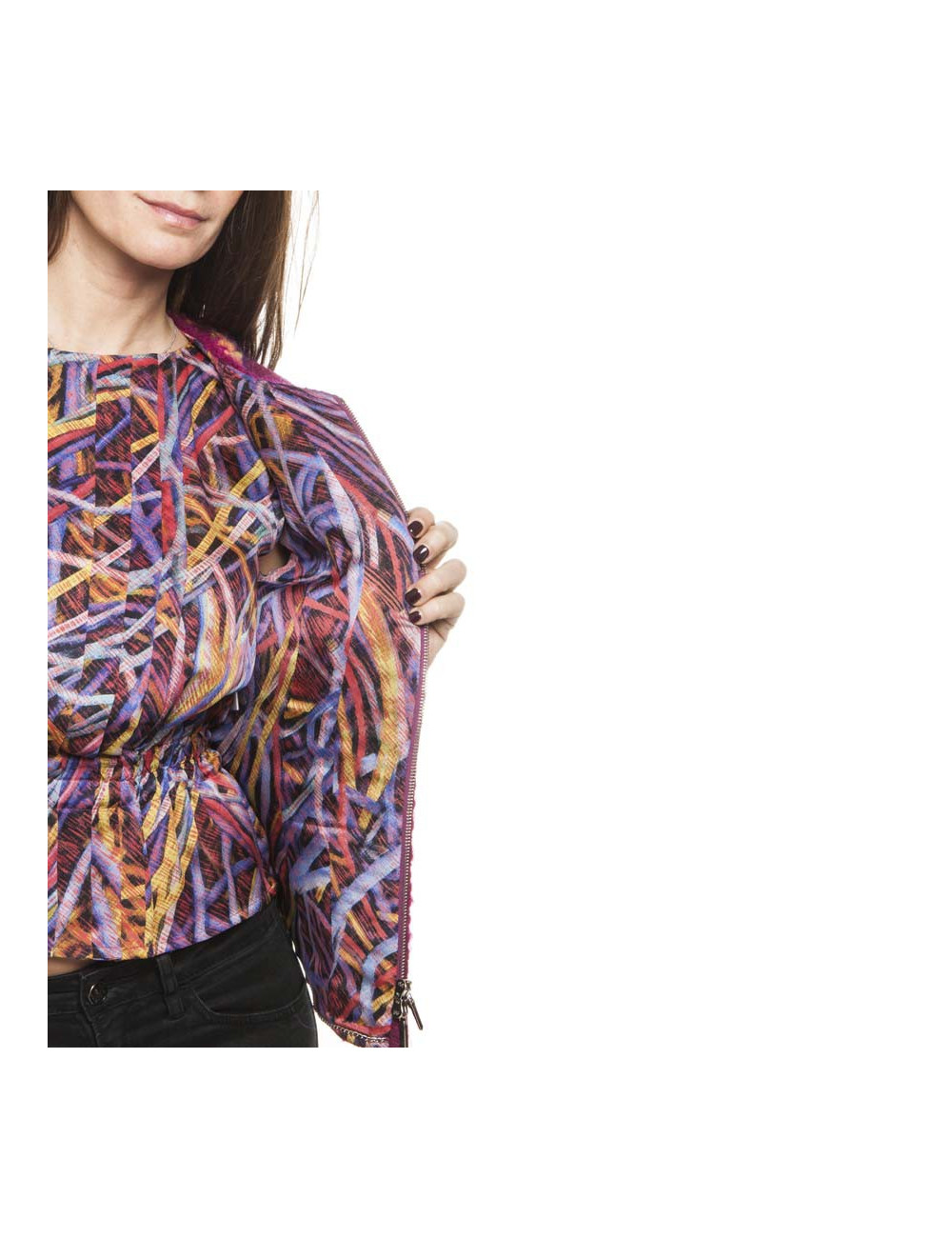 CHANEL T 34 jacket and blouse patterns geometric fuchsia