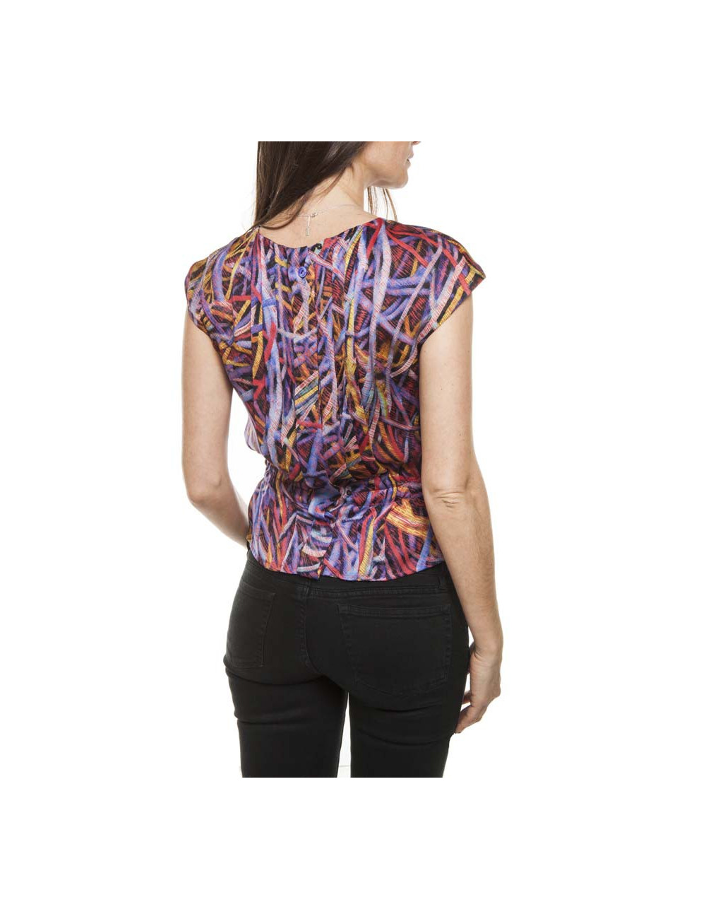 CHANEL T 34 jacket and blouse patterns geometric fuchsia