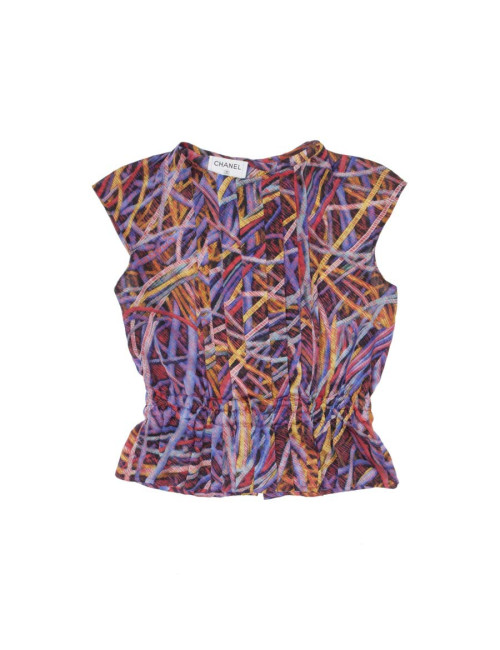 CHANEL T 34 jacket and blouse patterns geometric fuchsia