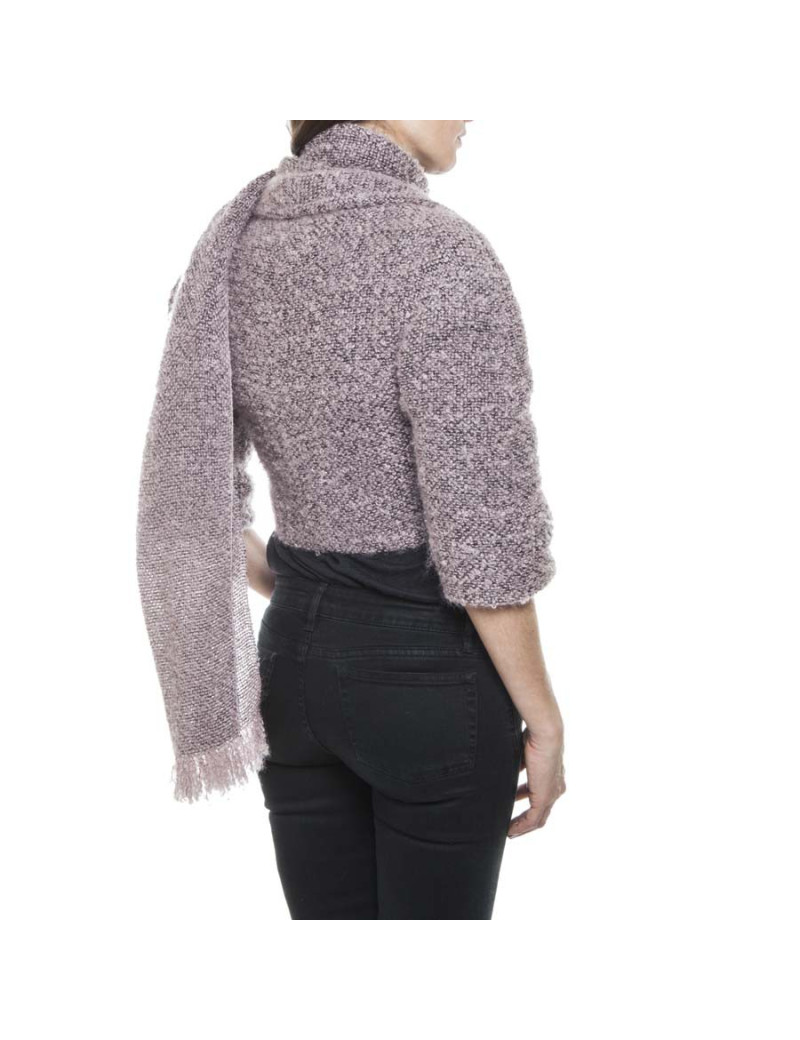 CHANEL jacket and scarf in rosewood mohair size 34FR