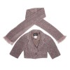 CHANEL jacket and scarf in rosewood mohair size 34FR