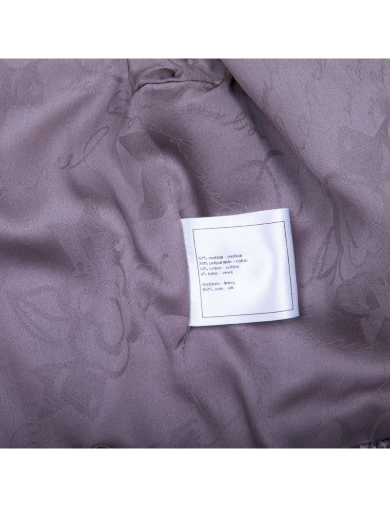 CHANEL jacket and scarf in rosewood mohair size 34FR