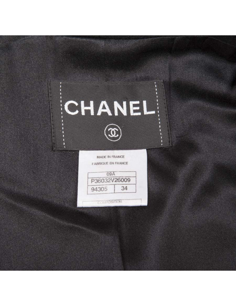 Manteau CHANEL T 34 FR "Paris-Moscou" cachemire noir