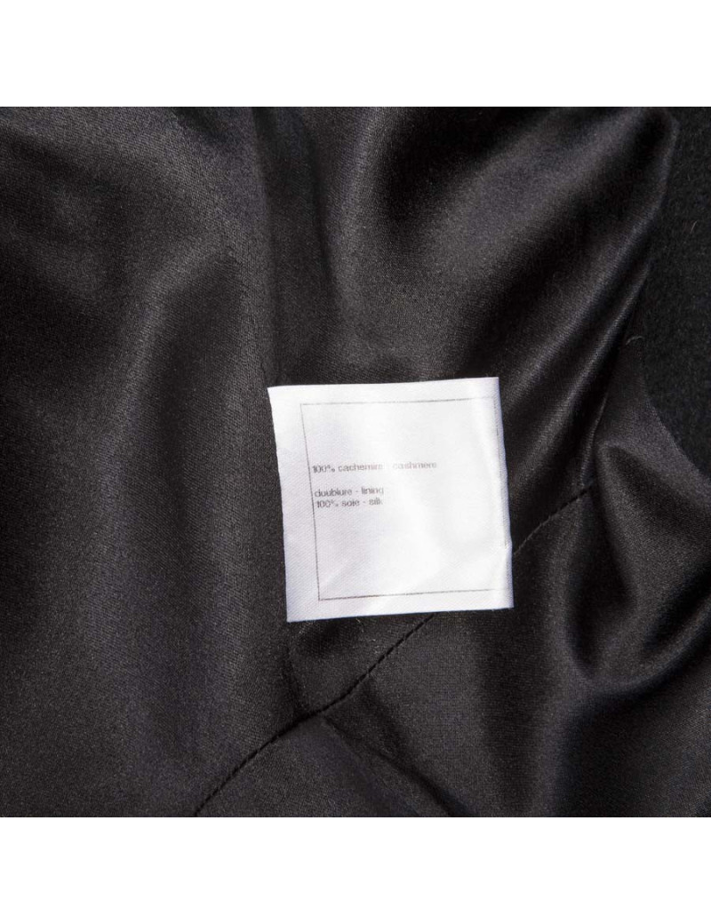 CHANEL T 34 en "Paris-Moscow" black cashmere coat