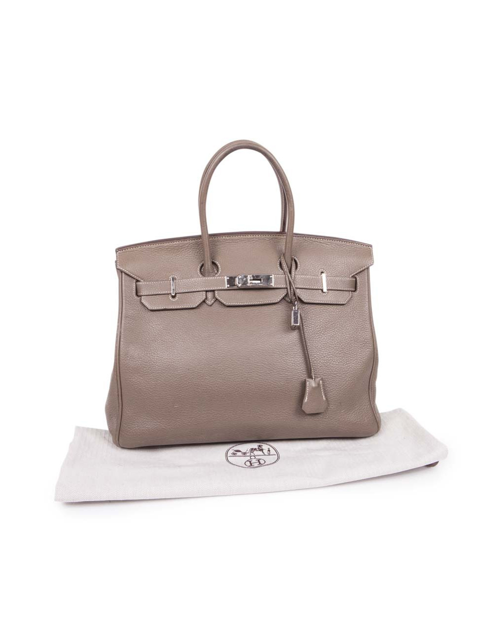 Sac Birkin 35 HERMES cuir étoupe