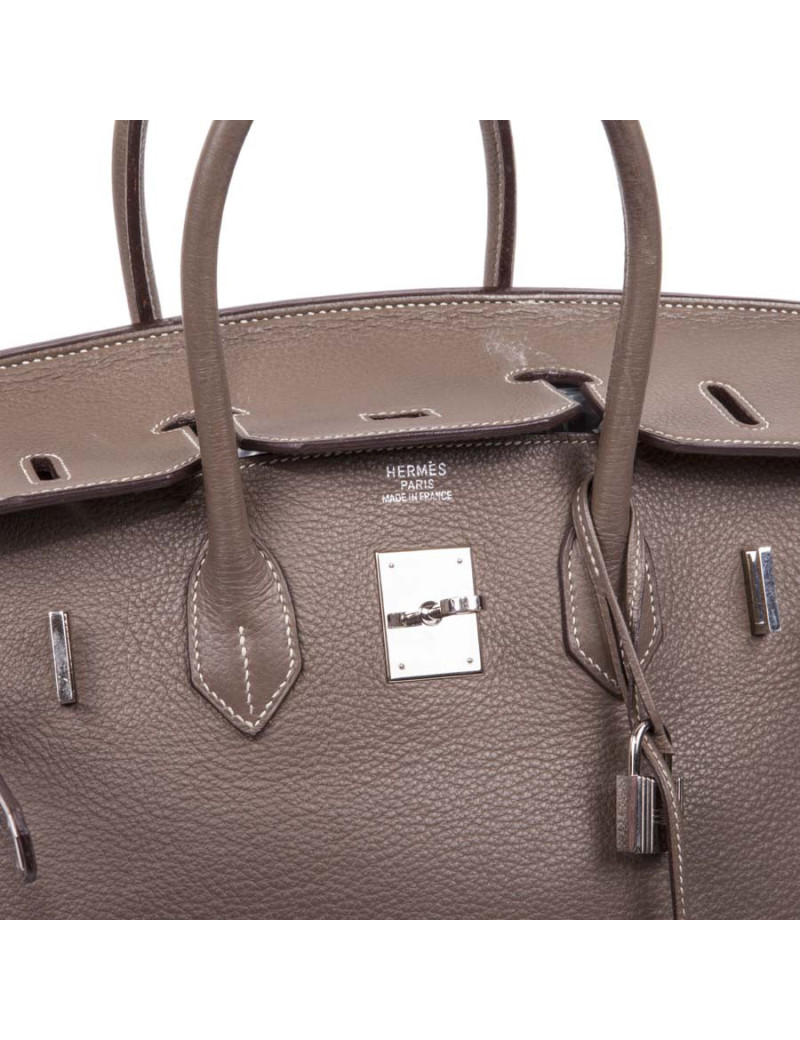 Sac Birkin 35 HERMES cuir étoupe