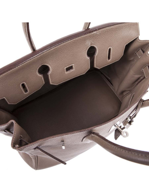 Sac Birkin 35 HERMES cuir étoupe