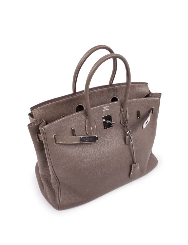 Sac Birkin 35 HERMES cuir étoupe