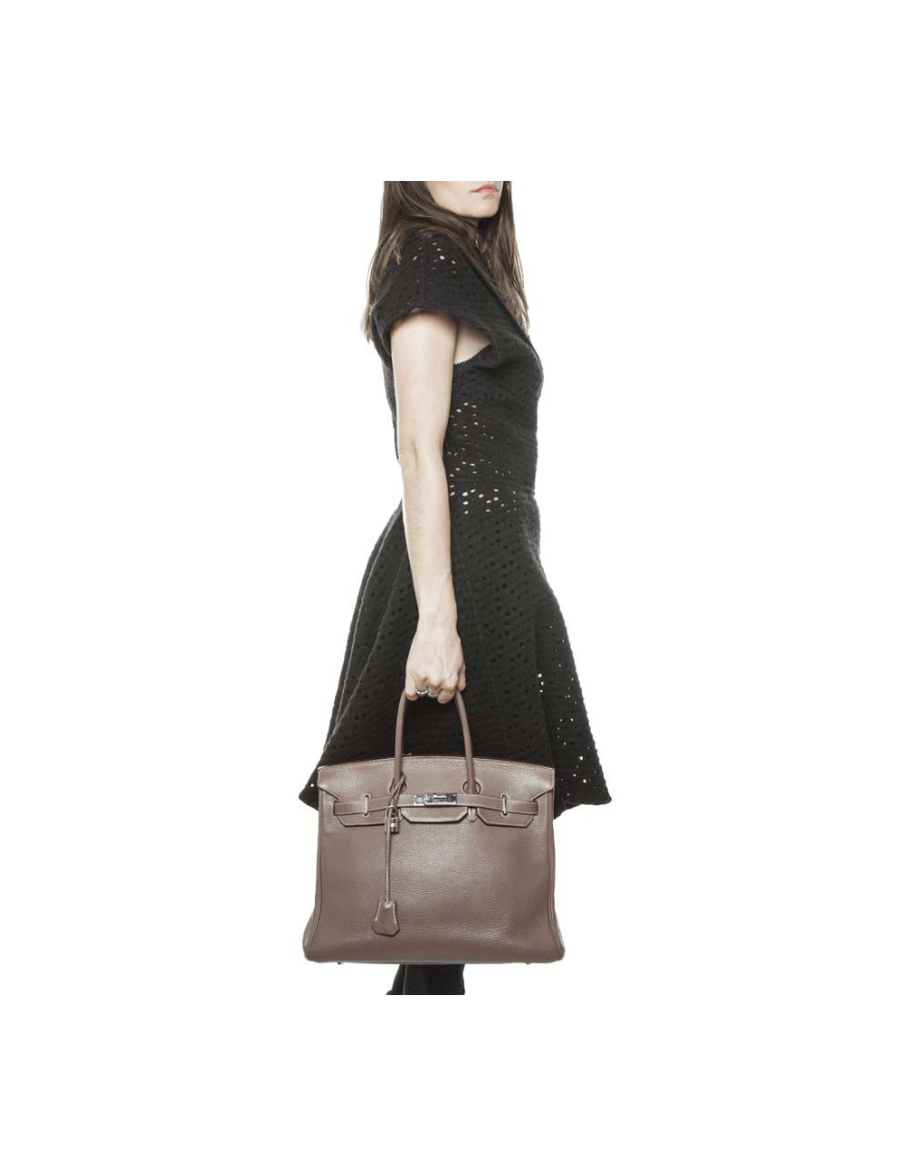 Sac Birkin 35 HERMES cuir étoupe