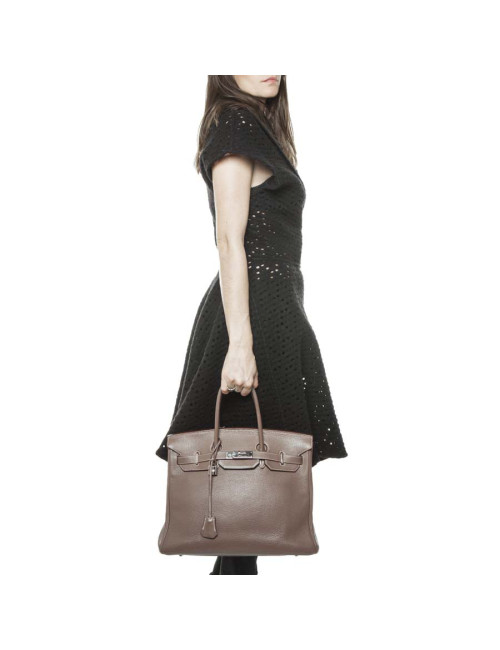 Sac Birkin 35 HERMES cuir étoupe
