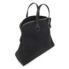 HERMES bag in black canvas and leather
