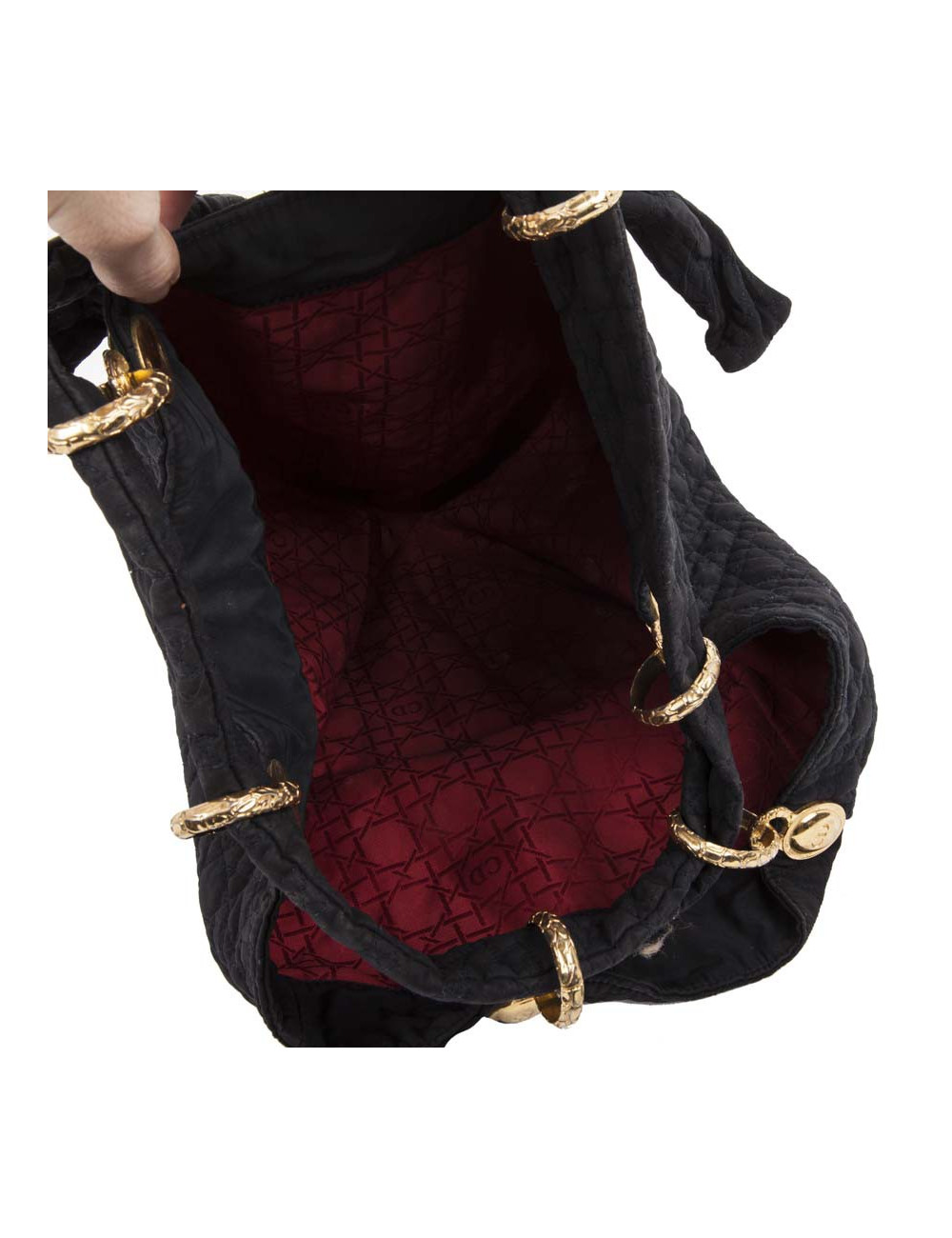 Vintage CHRISTIAN DIOR Black canvas bag