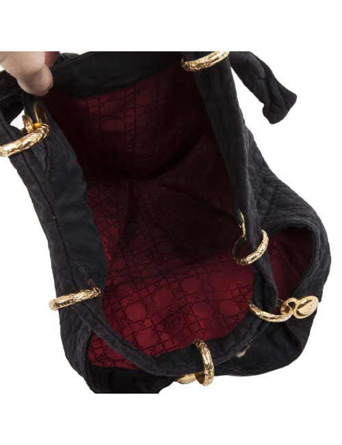 Vintage CHRISTIAN DIOR Black canvas bag