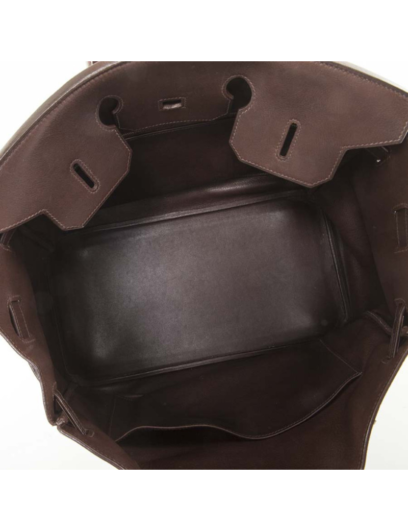 HERMES Bag Birkin 35 in Soft smooth Chocolate Leather